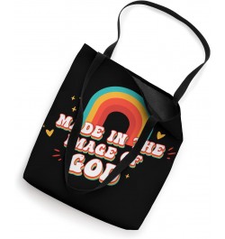 Made in the image of God - Cute Christian Groovy Rainbow Tote Bag $14.07 Totes