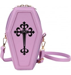 Fashion Coffin Bags for Women Gothic Purse Shoulder Bag Girls Funny halloween purses and handbags Crossbody Bag Purple $12.99...