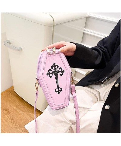 Fashion Coffin Bags for Women Gothic Purse Shoulder Bag Girls Funny halloween purses and handbags Crossbody Bag Purple $12.99...