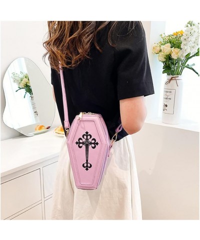 Fashion Coffin Bags for Women Gothic Purse Shoulder Bag Girls Funny halloween purses and handbags Crossbody Bag Purple $12.99...