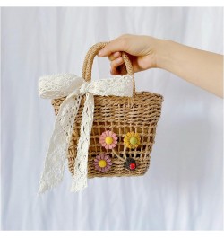 Ladies Lace Messenger Shoulder Bag Woven Bag, Bohemian Flowers Cute Mini Handbag Brown $12.45 Shoulder Bags