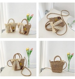 Ladies Lace Messenger Shoulder Bag Woven Bag, Bohemian Flowers Cute Mini Handbag Brown $12.45 Shoulder Bags