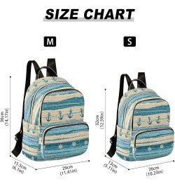 Nautical Style Anchor Women's Backpack Purse Causal Daypack Work Travel College Business Trip Bag Shoulder Bag Small $16.91 B...