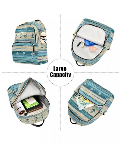 Nautical Style Anchor Women's Backpack Purse Causal Daypack Work Travel College Business Trip Bag Shoulder Bag Small $16.91 B...