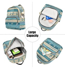 Nautical Style Anchor Women's Backpack Purse Causal Daypack Work Travel College Business Trip Bag Shoulder Bag Small $16.91 B...