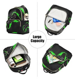 Women Backpack Vintage Game Joystick Cool Green Anti-Theft Travel Backpack with Luggage Belt Lightweight Handbag Lady Purse R...