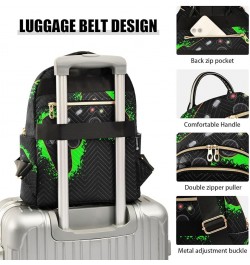 Women Backpack Vintage Game Joystick Cool Green Anti-Theft Travel Backpack with Luggage Belt Lightweight Handbag Lady Purse R...