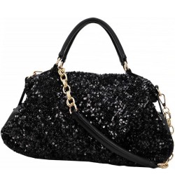 2 Pcs Sequin Tote Shoulder Bag Black Handbag Chic Crossbody Bag Women Bag Ladies Hand Bags Lady Bag Tote Black $12.67 Crossbo...