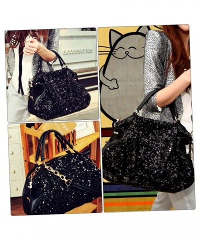 2 Pcs Sequin Tote Shoulder Bag Black Handbag Chic Crossbody Bag Women Bag Ladies Hand Bags Lady Bag Tote Black $12.67 Crossbo...