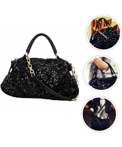 2 Pcs Sequin Tote Shoulder Bag Black Handbag Chic Crossbody Bag Women Bag Ladies Hand Bags Lady Bag Tote Black $12.67 Crossbo...