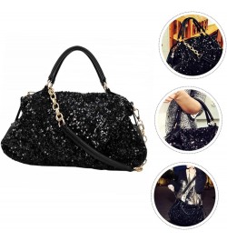 2 Pcs Sequin Tote Shoulder Bag Black Handbag Chic Crossbody Bag Women Bag Ladies Hand Bags Lady Bag Tote Black $12.67 Crossbo...