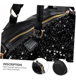 2 Pcs Sequin Tote Shoulder Bag Black Handbag Chic Crossbody Bag Women Bag Ladies Hand Bags Lady Bag Tote Black $12.67 Crossbo...