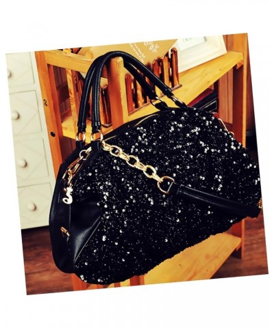 2 Pcs Sequin Tote Shoulder Bag Black Handbag Chic Crossbody Bag Women Bag Ladies Hand Bags Lady Bag Tote Black $12.67 Crossbo...