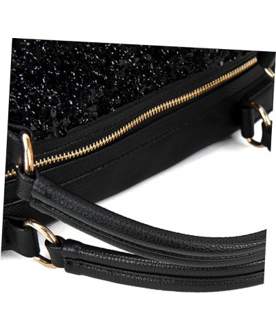 2 Pcs Sequin Tote Shoulder Bag Black Handbag Chic Crossbody Bag Women Bag Ladies Hand Bags Lady Bag Tote Black $12.67 Crossbo...