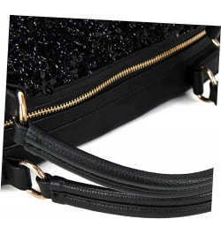 2 Pcs Sequin Tote Shoulder Bag Black Handbag Chic Crossbody Bag Women Bag Ladies Hand Bags Lady Bag Tote Black $12.67 Crossbo...