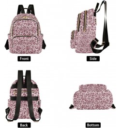 Fashion Backpack Mini Backpack Purse Casual Daily Backpack Leopard Rose Gold for Travel for College Work Medium $18.24 Backpacks