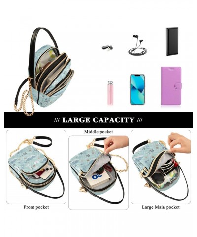 Chain Crossbody Bags for Women Sea Animals Fish Quilted Shoulder Crossbody Handbags Travel Cross Body Cell Phone Purses Bags ...