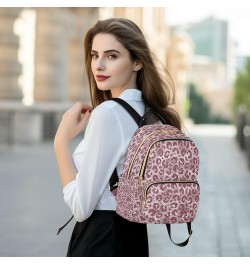 Fashion Backpack Mini Backpack Purse Casual Daily Backpack Leopard Rose Gold for Travel for College Work Medium $18.24 Backpacks