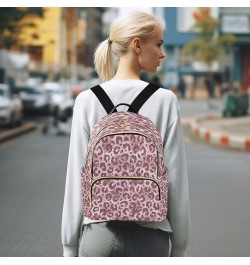 Fashion Backpack Mini Backpack Purse Casual Daily Backpack Leopard Rose Gold for Travel for College Work Medium $18.24 Backpacks