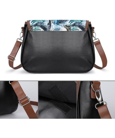 Vintage Crossbody Bags Leather Classic Shoulder Handbag With Adjustable Strap Color506 $18.15 Satchels