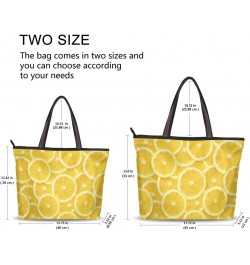 QMXO Summer Fruit Yellow Lemon Print Handbags and Purse for Women Tote Bag Large Capacity Top Handle Shopper Shoulder Bag $9....