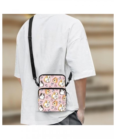 Small Crossbody Bag Travel Tote Double Shoulder Bags Mini Cell Phone Pouch for Men Women Kids Guinea Pig $13.25 Crossbody Bags