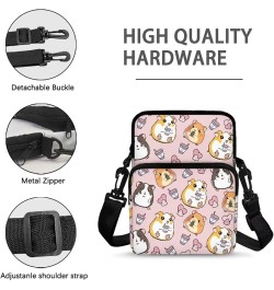 Small Crossbody Bag Travel Tote Double Shoulder Bags Mini Cell Phone Pouch for Men Women Kids Guinea Pig $13.25 Crossbody Bags