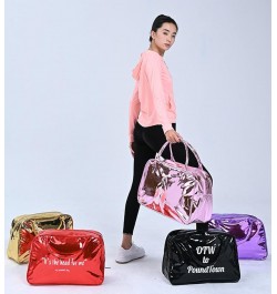 Gym Bag for Women Shiny PU Carry-All Sports Shoulder Bag Carry on Tote Bag Swim Yoga Dance Purple-D $22.26 Totes