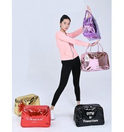 Gym Bag for Women Shiny PU Carry-All Sports Shoulder Bag Carry on Tote Bag Swim Yoga Dance Purple-D $22.26 Totes