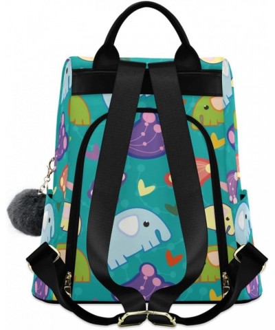 Backpack Purse for Women Fashion Travel Anti-theft Cute Elephant Theme Daypack Casual Shoulder Bag Medium Size $25.64 Backpacks