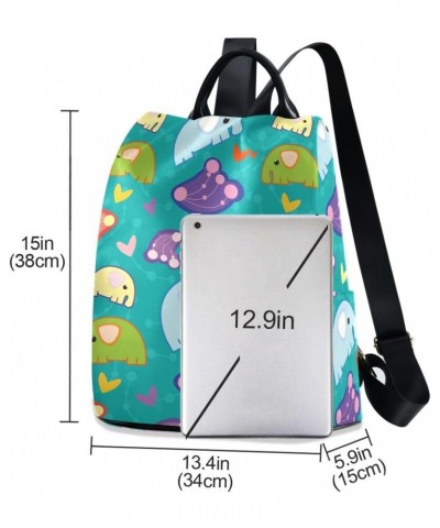 Backpack Purse for Women Fashion Travel Anti-theft Cute Elephant Theme Daypack Casual Shoulder Bag Medium Size $25.64 Backpacks