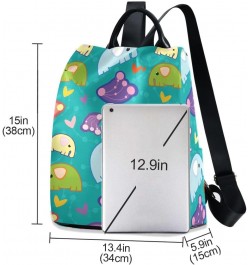 Backpack Purse for Women Fashion Travel Anti-theft Cute Elephant Theme Daypack Casual Shoulder Bag Medium Size $25.64 Backpacks