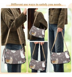 Shoulder Bags for Women Llama in Gray Background Hobo Tote Handbag Small Clutch Purse with Zipper Closure $17.04 Shoulder Bags