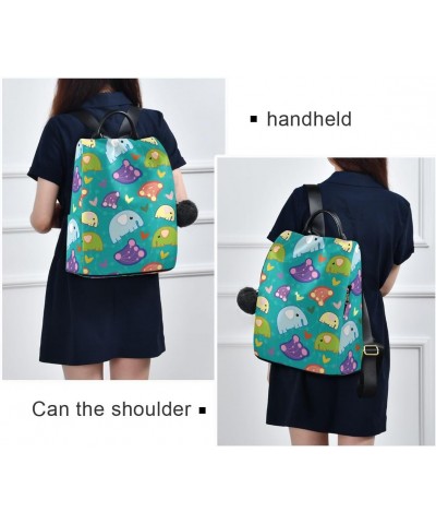 Backpack Purse for Women Fashion Travel Anti-theft Cute Elephant Theme Daypack Casual Shoulder Bag Medium Size $25.64 Backpacks