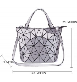 Geometric Lattice Top-handle Handbag for Women Matte Tote Purse Handbags Geometry Shoulder Bag 002bronze $15.89 Travel Gear