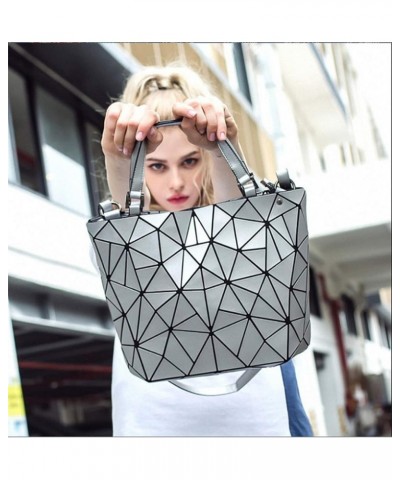 Geometric Lattice Top-handle Handbag for Women Matte Tote Purse Handbags Geometry Shoulder Bag 002bronze $15.89 Travel Gear