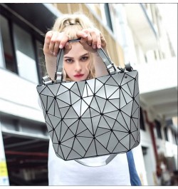 Geometric Lattice Top-handle Handbag for Women Matte Tote Purse Handbags Geometry Shoulder Bag 002bronze $15.89 Travel Gear