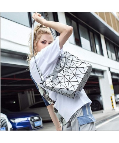 Geometric Lattice Top-handle Handbag for Women Matte Tote Purse Handbags Geometry Shoulder Bag 002bronze $15.89 Travel Gear