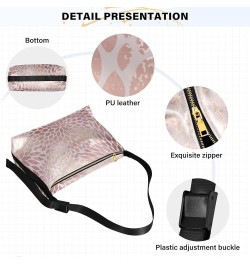 Womens Crossbody Sling Bag Rose Gold Elegant Texture Abstract Pattern Shoulder Bags Girls Trendy Waterproof Bag Rose Gold Lux...