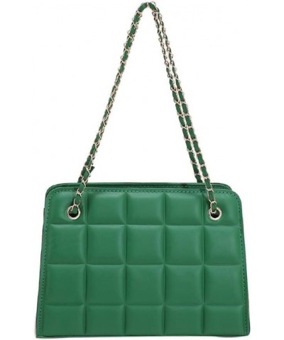 Square indentation casual one shoulder crossbody chain small square bag Green $10.14 Crossbody Bags