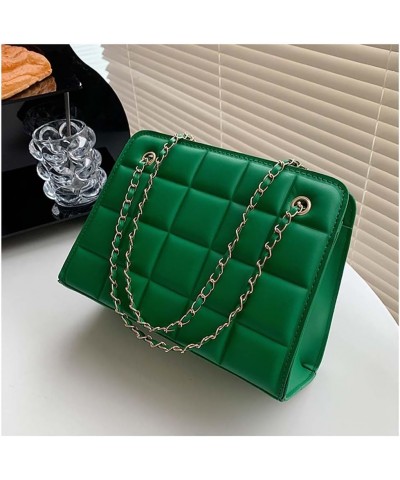 Square indentation casual one shoulder crossbody chain small square bag Green $10.14 Crossbody Bags