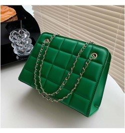 Square indentation casual one shoulder crossbody chain small square bag Green $10.14 Crossbody Bags