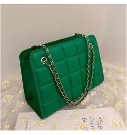 Square indentation casual one shoulder crossbody chain small square bag Green $10.14 Crossbody Bags