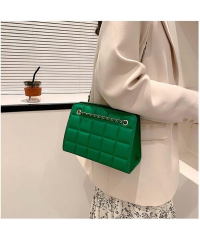 Square indentation casual one shoulder crossbody chain small square bag Green $10.14 Crossbody Bags