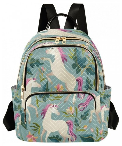 Fashion Backpack Mini Backpack Purse Casual Daily Backpack Purple Hair Unicorn for Travel for College Work Medium $16.34 Back...