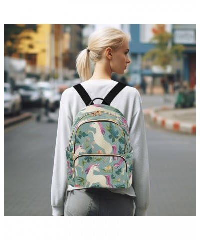 Fashion Backpack Mini Backpack Purse Casual Daily Backpack Purple Hair Unicorn for Travel for College Work Medium $16.34 Back...