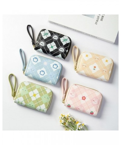 Women Small Coin Purse Cute Coin Purse for Girls PU Leather Change Purse Coin Pouch Shell Pouch Mini Bag Panda Wallet (2-Blac...