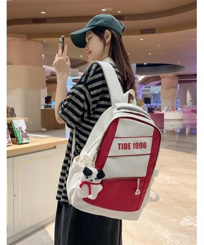 The retro large-capacity backpack trend goes with everything backpack for men and women (Black) White $20.59 Backpacks