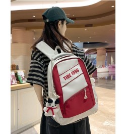 The retro large-capacity backpack trend goes with everything backpack for men and women (Black) White $20.59 Backpacks