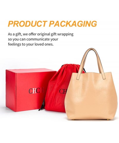 Women's Simple Letter Printed Solid Color Handbag Large Capacity Shoulder Bag Khaki $50.73 Shoulder Bags